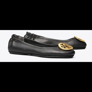 Tory Burch ballet flats - black and gold